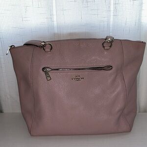 Coach large pink shoulder bag.